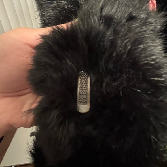 Vtg Gen Paulson Fairmount Olympic Hotel US Rabbit Black Genuine Fur Coat Lux 50s - Picture 11 of 14